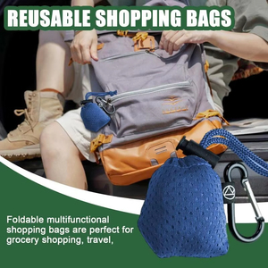 <b>Foldable</b> Shopping <b>Bag</b> Space Save Reusable Supermarket Grocery Shopping <b>Bag</b> Travel Beach Fitness Sports <b>Bag</b> for Snacks Clothes - Product Image 5
