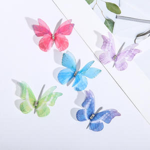 กิ๊บติดผมทำจากผ้ารูปผีเสื้อสไตล์เกาหลีสำหรับเด็กผู้หญิงและเด็ก - Product Image 2