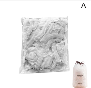 100 pièces/paquet couvercle alimentaire jetable enveloppe en plastique élastique couvercles alimentaires sac pour bols de fruits tasses anti-poussière cheveux bonnet de <span class=keywords><strong>douche</strong></span> - Product Image 5