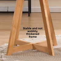 Mesa de Centro de Madera Sólida, Estilo Nórdico Moderno y Minimalista, Compacta, Elevada, No Plegable, para Sala de Estar, Oficina en Casa, Hotel, Restaurante