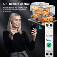 Disjoncteur intelligent Tuya Zigbee 63A AC 1P avec télécommande, relais de mesure d'énergie 220V, interrupteur intelligent MCB pour pompe à eau