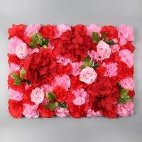 Mur de fleurs artificielles en tissu 5D fait à la main, toile de fond texturée 3D pour mariage et fête des mères, décoration de scène
