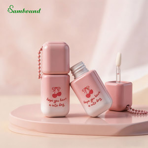 Botella de Brillo Labial Cuadrada Personalizada de 4ml con Cadena Colgante, Botella de Colorete Líquido con Gancho, Tapa PETG, Tubo de Brillo Labial Totalmente Transparente con Logotipo UV - Product Image 3