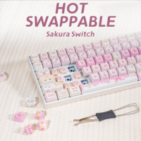 Teclado Mecánico Inalámbrico ZORNHER ZH100 de Alta Calidad con Diseño de Gato, 98% Rosa, con Teclado Numérico Cremoso para Juegos