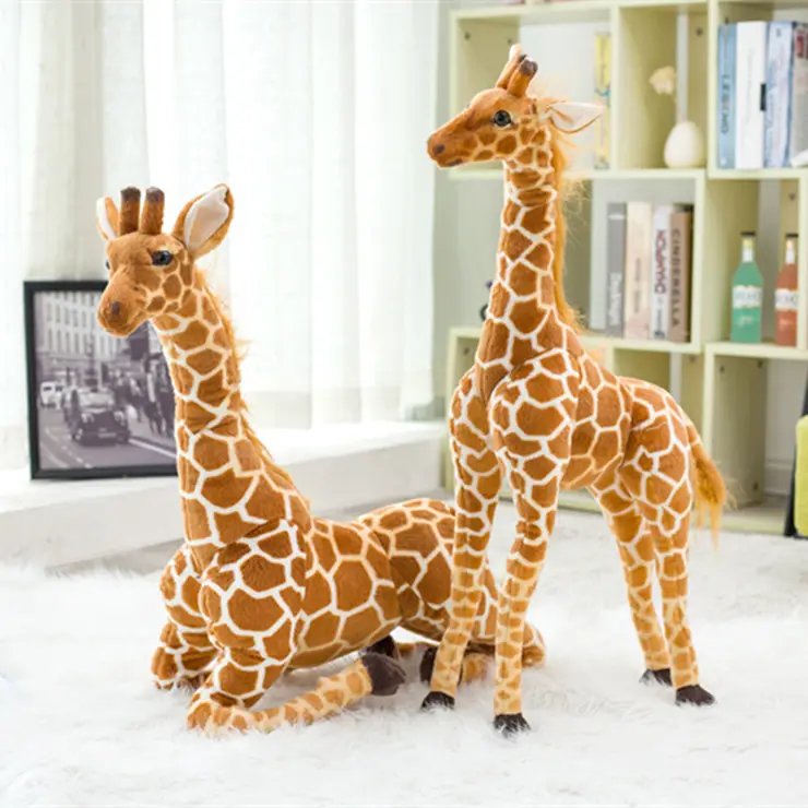Enorme Echte Leven Giraffe Pluchen Speelgoed Leuke Gevulde Poppen Zachte Simulatie Giraffe Pop Verjaardagscadeau Kinderen Speelgoed