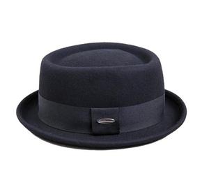 <b>Top</b> Sale New Elegant Vintage Pork Pie Homburg Fedora Hat 100% Wool Character Outdoor Business Casual - Product Image 1