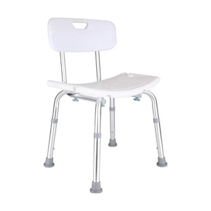 Silla de ducha antideslizante de aluminio con rotación de 360 ° de altura ajustable para ancianos, Asiento de baño plegable, equipo de seguridad para Baño - Product Image 1