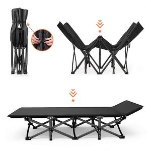Lit pliant en acier moderne, léger et portable, idéal pour le bureau, les voyages en plein air, le camping et la chambre à coucher. - Product Image 2