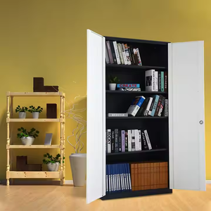 ตู้เก็บเอกสารเหล็กสีขาวห้าชั้นทันสมัยปรับได้สองประตูสำหรับบ้านสำนักงานโรงพยาบาลใช้ในอพาร์ตเมนต์ - Product Image 2