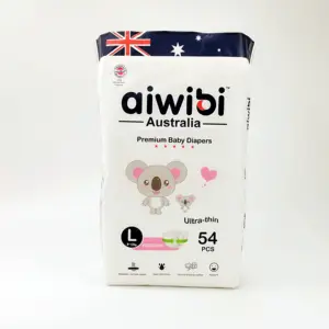 AIWIBI品牌一次性软布所有尺寸婴儿护理印花生态廉价婴儿尿布内裤婴儿尿布AWB02