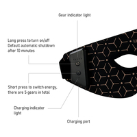 Lunettes de massage LED à thérapie photonique de type vertical 2026, lumière rouge (660nm 850nm), en silicone, pour traitement oculaire, usage domestique, portables