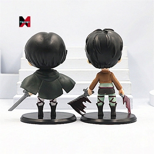 6 unids/set Eren Jaeger <span class=keywords><strong>Mikasa</strong></span> Rivaille <span class=keywords><strong>Levi</strong></span> Ackerman PVC Anime estatua acción <span class=keywords><strong>ataque</strong></span> en Titán figuras modelo Juguetes - Product Image 6