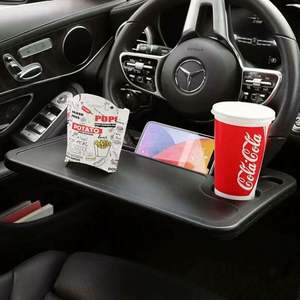 Soporte Portátil para Computadora Portátil en el Auto, Mesa para Comer y Trabajar en el Volante, Bandeja para Comida, Bebidas y Café - Product Image 1