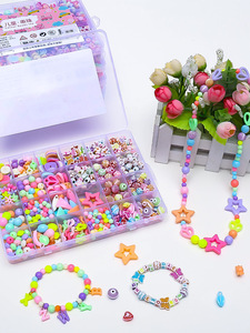 Kit de cuentas para niños al por mayor, pulseras hechas a mano, cuentas acrílicas para niñas, accesorios de joyería - Product Image 2