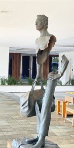 Statua Replica <span class=keywords><strong>Bruno</strong></span> Catalanoo a Grandezza Naturale in Bronzo per Viaggiatori, Fornitura Diretta dalla Fabbrica - Product Image 3
