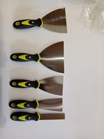 Couteau à mastic de qualité industrielle en acier inoxydable manche en plastique Grattoir mural Truelle de peinture Pelle de nettoyage de peinture