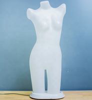 Mannequin de torse féminin de luxe en plastique pour le haut du corps avec présentoirs gonflables en tissu et en tête