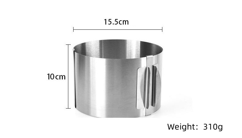 Hauteur: 10CM [anneau de gâteau rétractable de 6 à 12 pouces]