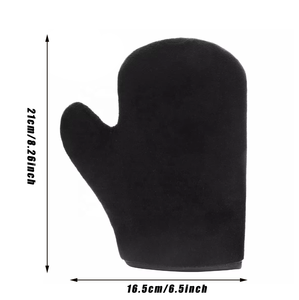 Applicateur autobronzant imperméable double face en velours doux de couleur noire personnalisé OEM/ODM Gants de faux bronzage sans soleil - Product Image 3