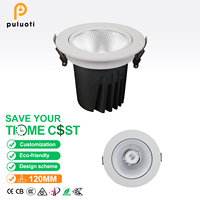 Plafonnier encastré moderne, 30W, 120mm, indice de rendu des couleurs élevé, puce à spectre complet, adapté à l'éclairage intérieur