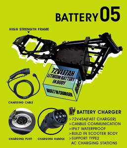 Motocycle vitesse maximale 125 Km/H Electrica Ebike Scooter longue portée 150Km ABS système de freinage vélo électrique moto - Product Image 6