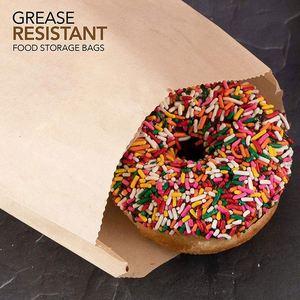 <b>Biodegradable</b> and Compostable Food Grade Unbleached Natural Kraft <b>Paper</b> Stock Bags for Bakery Cookies Sandwich <b>Paper</b> Bags - Product Image 4
