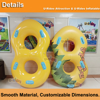 Prix d'usine U-Rides WG Bateau pneumatique de rafting en PVC avec certification CE, capacité <100 kg, <5 passagers, pour parcs aquatiques