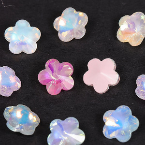 คริสตัลแก้วรูปดอกไม้ ประดับเล็บแบบ DIY สีมอคค่า แพ็ค 12 ช่อง - Product Image 2