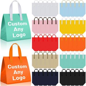 Sac isotherme jetable en non-tissé avec logo imprimé personnalisé et feuille d'aluminium - Product Image 2