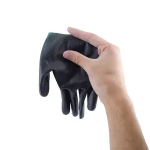 Customization Level B-F Nitrile Black-Green Gloves Anti Cut Coated Construction Work Safety Cut Resistant Gloves Level 5