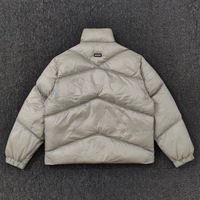 Benutzer definiertes Logo Design Graue Gänse daunen jacke Blank Plain Big Bubble Puffer Mantel Jungen Enten Daunen jacke Männer