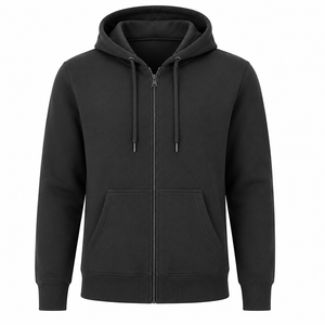 Premium Streetwear Zipper Hoodie Custom Logo Full <b>Zip</b> <b>Hooded</b> Sweatshirt Private Label Cotton Fleece Fashion Wear Manufacturer - Product Image 4