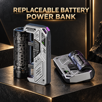 Power Bank Mini 5000mAh dengan Baterai yang Dapat Diganti, Charger Portabel dengan Sel 21700 yang Dapat Dilepas, Pengisian Cepat USB-C 22.5W