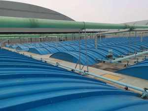 <span class=keywords><strong>Plaque</strong></span> de couverture arquée en fibre de verre pour la désodorisation des eaux usées agricoles et la collecte des gaz de déchets, étanche - Product Image 3