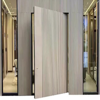 Porte Pivotante d'Entrée Principale Anti-Effraction, Extérieure, en Bois de Teck Massif, Écologique, Imperméable et Personnalisée pour Résidence