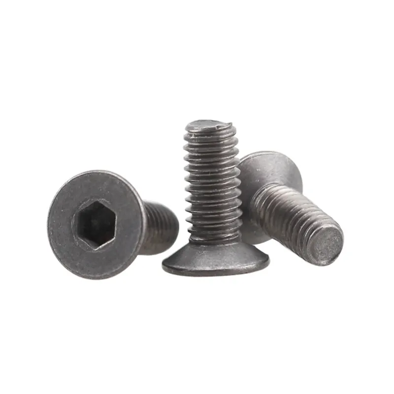 China manufacturers customized bolts m3 m4 m5 m6 m8 stainless steel 304 316 titanium flat allen head countersunk screws