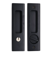 Serrures modernes pour portes de grange à mortaise, design simple, silencieuses, en bois, carrées, pour portes escamotables