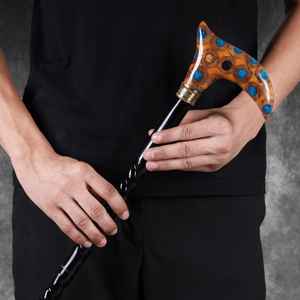 ไม้เท้าเดินทำจากเรซิ่นและไม้ ผสมผสานความสะดวกสบาย ความปลอดภัย และสไตล์ เหมาะสำหรับการเดินทั้งในร่มและกลางแจ้ง - Product Image 4