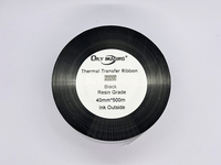 N003 Premium Resin TTR Ribbon 110mm X 500m Pita Transfer Termal Tahan Abrasi Tinggi untuk Label PET