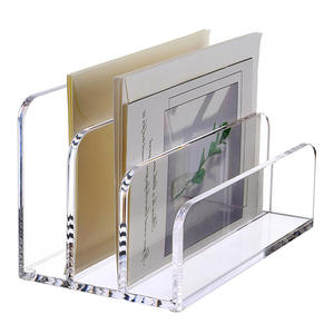 Organizador de Archivos y Cartas de Acrílico con Tres y Cinco Compartimentos para Clasificación de Oficina - Product Image 5