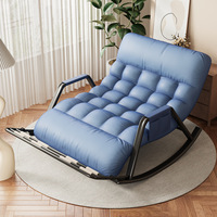 Fauteuil à bascule moderne double place en velours et métal, idéal pour adultes, salon et balcon – Meilleure vente