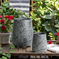 Vente chaude Moderne Grand Ciment Fiber Jardin Pots De Fleurs Vert Intérieur Extérieur Jardinières Décoratives Kit pour Pépinière Maison Shopping
