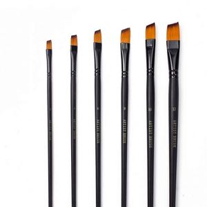 6 Pcs Nylon Wooden Handle Watercolor Artist <b>Paint</b> Brush for Acrylic Watercolor Painting - Product Image 6