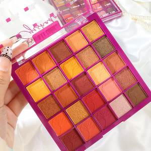 Vente en gros d'ombres à paupières 25 couleurs cosmétiques maquillage OEM Palette d'ombres à paupières mates scintillantes <span class=keywords><strong>rose</strong></span> beige personnalisé - Product Image 5