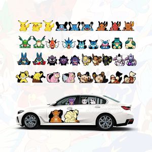 สติกเกอร์ตกแต่งรถยนต์ลายการ์ตูนโปเกมอน พิคาชู อีวุย แบบเคลื่อนไหว 3 มิติ ขนาด 10-15 ซม.  1400 แบบ  วัสดุ PET  แบบเลนติกูลาร์  รับทำตามสั่ง - Product Image 1