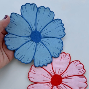 Flower Pure <b>Linen</b> Cocktail Napkins for Wedding <b>Cloth</b> Pure Cotton <b>Linen</b> Napkins and Placamat Set 100% <b>Linen</b> Embroidered Scalloped - Product Image 2
