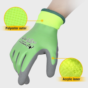 XINGYU XL Double-Coated Latex <strong>Gloves</strong> 15G Polyester Black <strong>Rubber</strong> Waterproof Winter Work <strong>Gloves</strong> Cotton Cold Proof Half-Coated - Product Image 3
