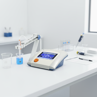 pH-mètre de table TPH600L à écran tactile 7 pouces, testeur de pH/ORP/mV/température haute précision, stockage de données GLP, USB, RS232