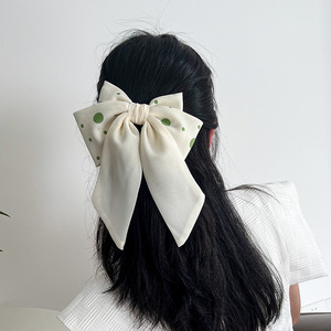 Clarmer Koreaanse Mode Groene Serie Knoop Kruis Haai Vrouwen Haaraccessoire Handgemaakte Aangepaste Stof Hoes Boog Hoofdband - Product Image 2
