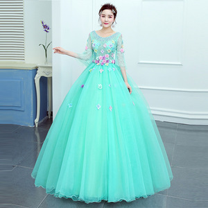 Ice Blue Tulle Evening Gown Long Skirt Stage Performance Costume Women Adult Spring 2026 Art Exam Dress - Product Image 2